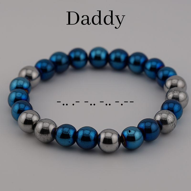 Daddy Morse Code Bracelet