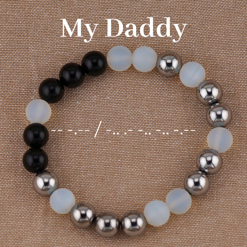 My Daddy Morse Code Bracelet