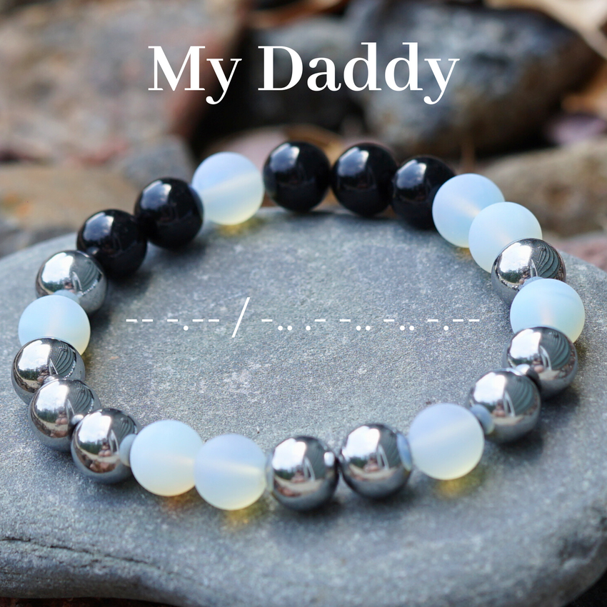 My Daddy Morse Code Bracelet