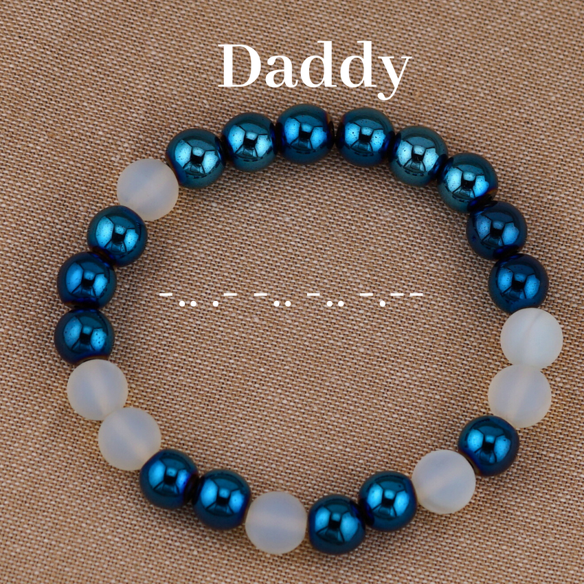 Daddy Morse Code Bracelet