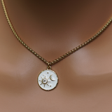 Celestial Sun & Crescent Moon Necklace