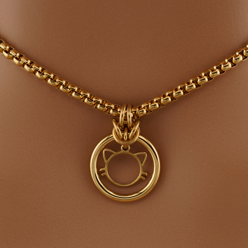 Gold Kitten Box Chain