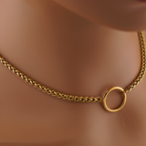 Gold O Ring Wheat Chain