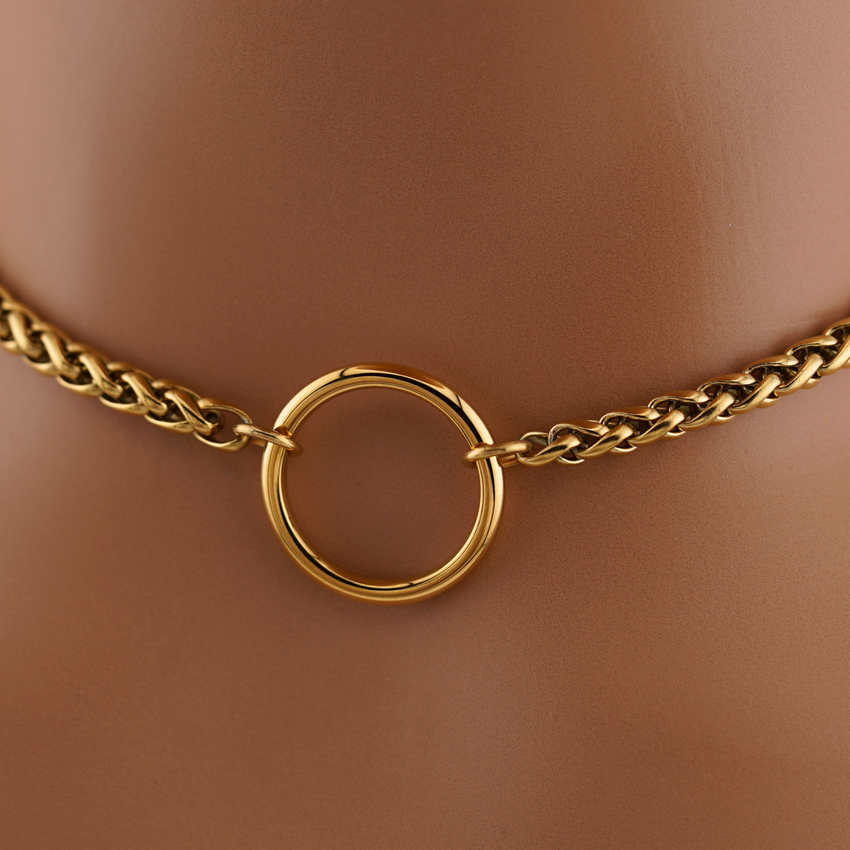 Gold O Ring Wheat Chain