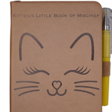 Personalized Kitten Mini Notebook – Leather Kink-Cute Journal