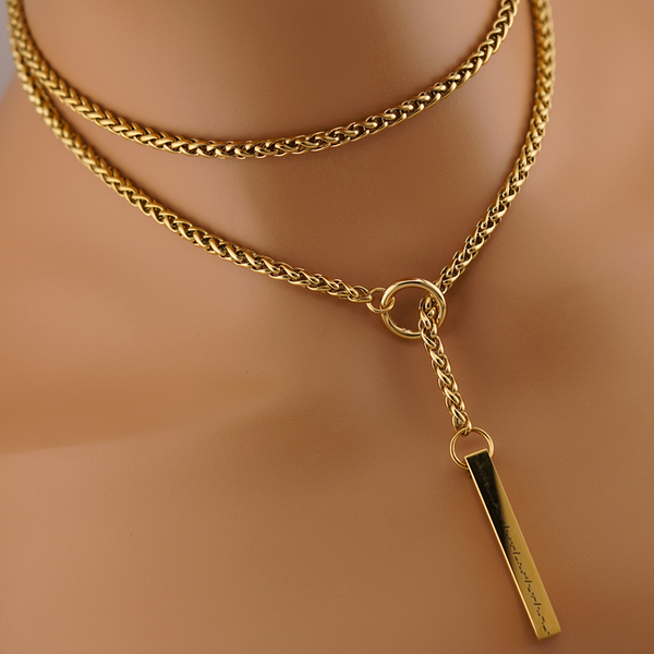 Gold Slip Chain BDSM O-Ring – Custom Hidden Morse Code