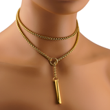 Gold Slip Chain BDSM O-Ring – Custom Hidden Morse Code