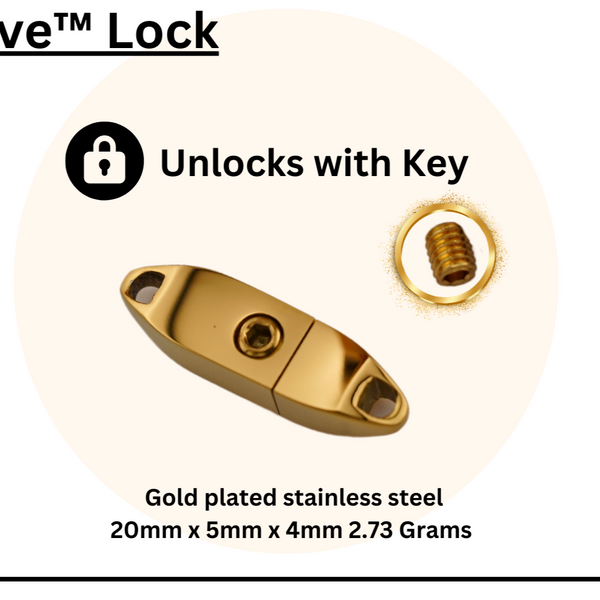 Engraved 'For Always' Gold Colored Captive Lock™