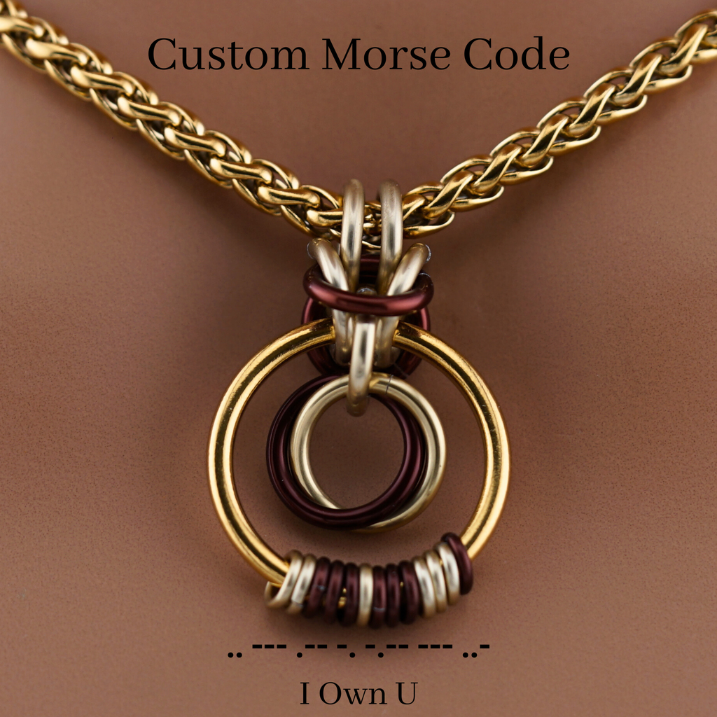 Morse Code Shop Morse Code Day Collar Necklace – Gold Submissive Hidden Message ...