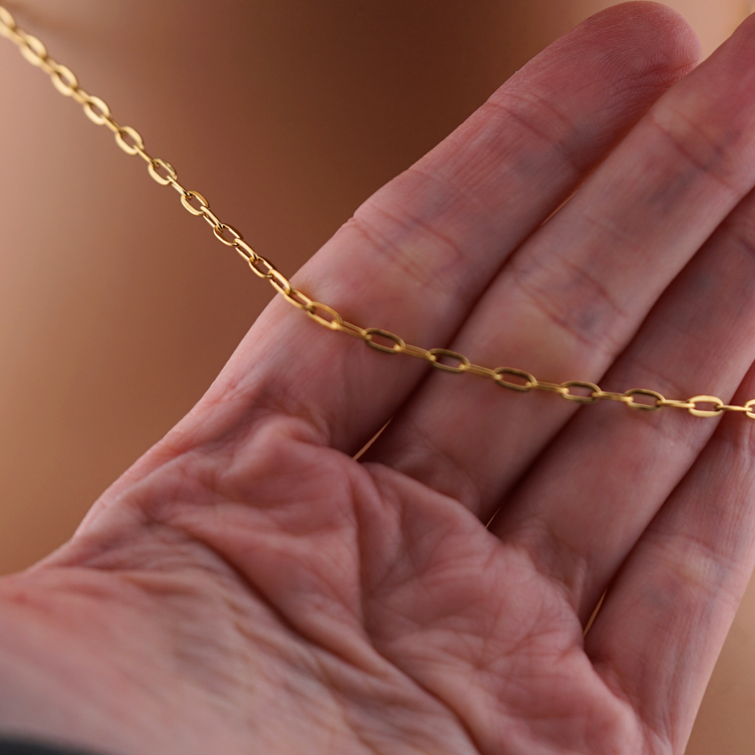 Gold Layering Paperclip Necklace