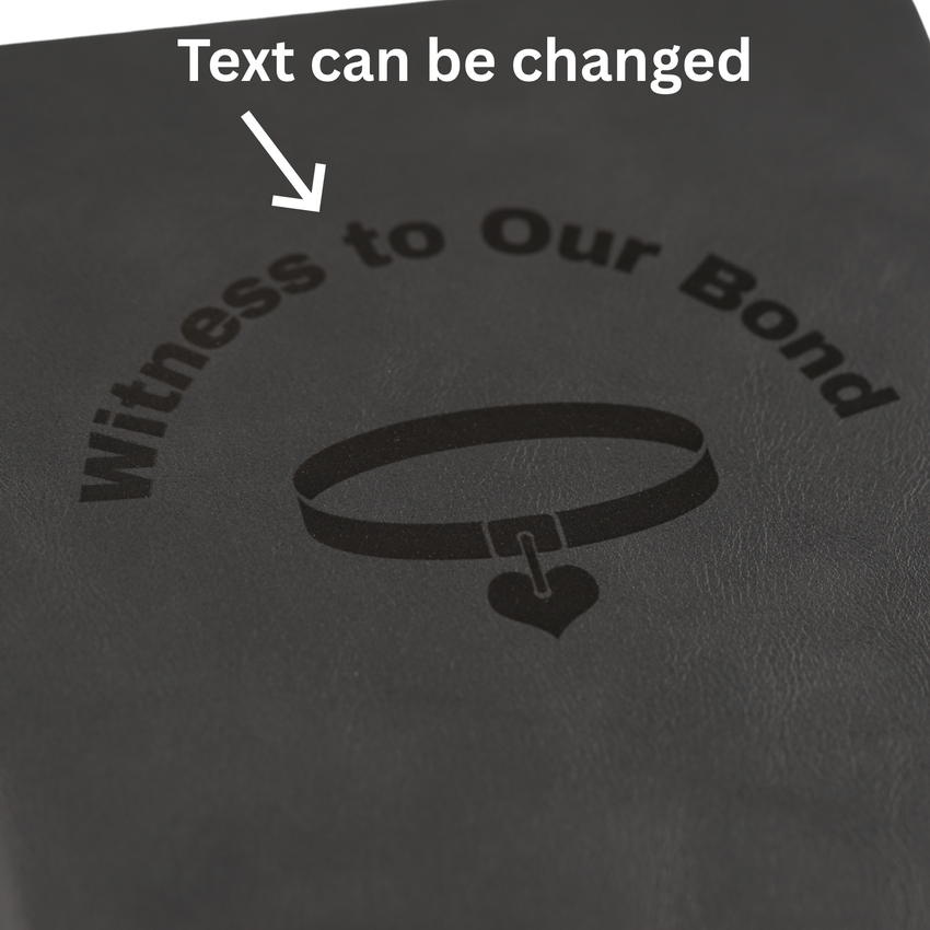 Witness Our Bond - Personalized Leather Guest Book for a Collaring Ceremony