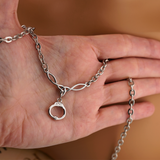 Celtic Knot Day Collar Necklace with Handcuff Pendant