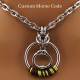 O-Ring & Handcuff Morse Code Day Collar Necklace