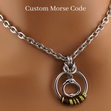 O-Ring & Handcuff Morse Code Day Collar Necklace