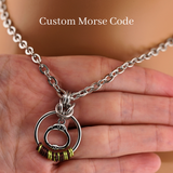 O-Ring & Handcuff Morse Code Day Collar Necklace