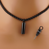 Captive Collars®️ Black Hidden Key Necklace