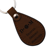 D•O•M Leather Keychain – Devoted.  Orderly.  Merciless.