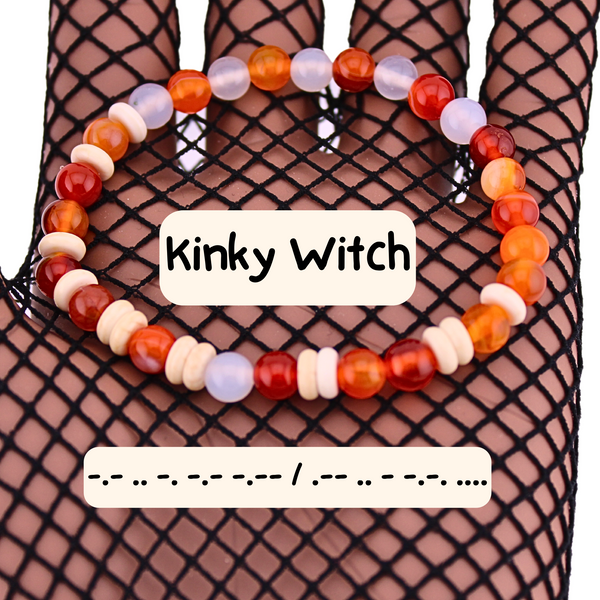 Morse Code Kinky Witch Bracelet Halloween