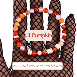 Morse Code Lil Pumpkin Bracelet Halloween