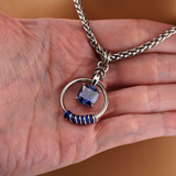 Custom Morse Code Tanzanite Day Collar