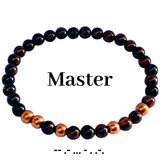 Master Morse Code Bracelet – Red Tiger Eye & Copper