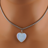 Limited Edition  Day Collar Necklace – CZ Moonstone Heart