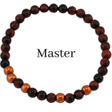 Master Morse Code Bracelet – Red Tiger Eye & Copper