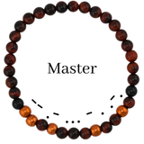 Master Morse Code Bracelet – Red Tiger Eye & Copper