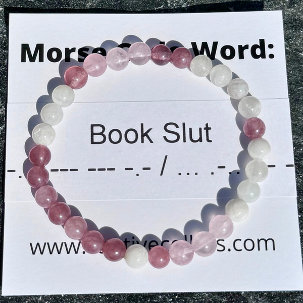 Book Slut Morse Code Bracelet