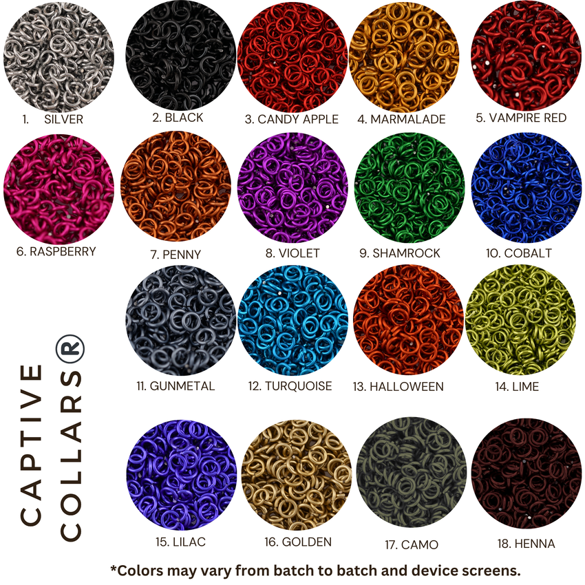 Custom Morse Code Black Stainless Steel O-Ring Heart Lock Day Collar