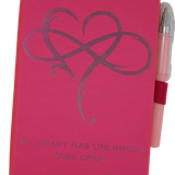 Personalized Infinity Heart Mini Notebook – Leather Journal
