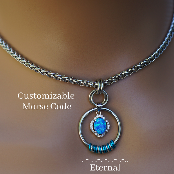 Blue Opal Morse Code