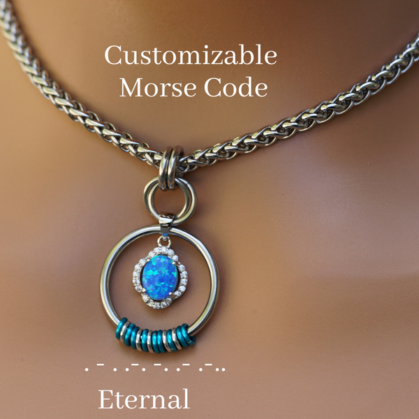 Blue Opal Morse Code