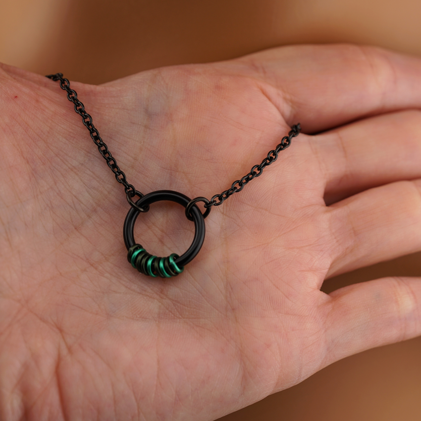 Black Morse Code O Ring