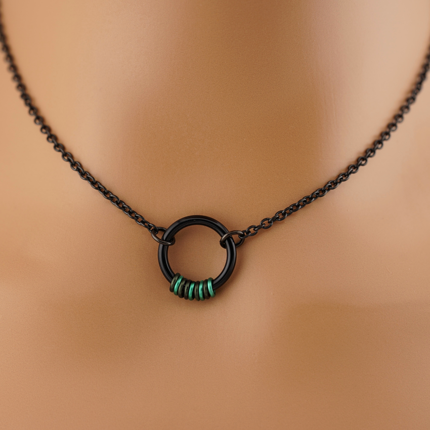 Black Morse Code O Ring