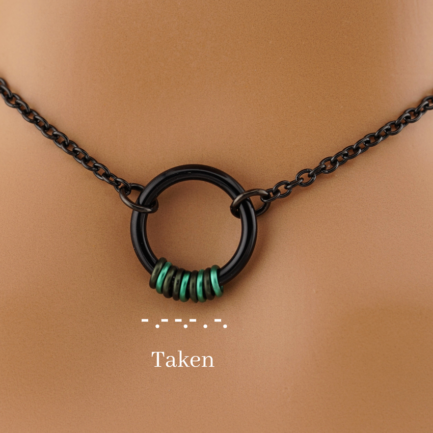 Black Morse Code O Ring
