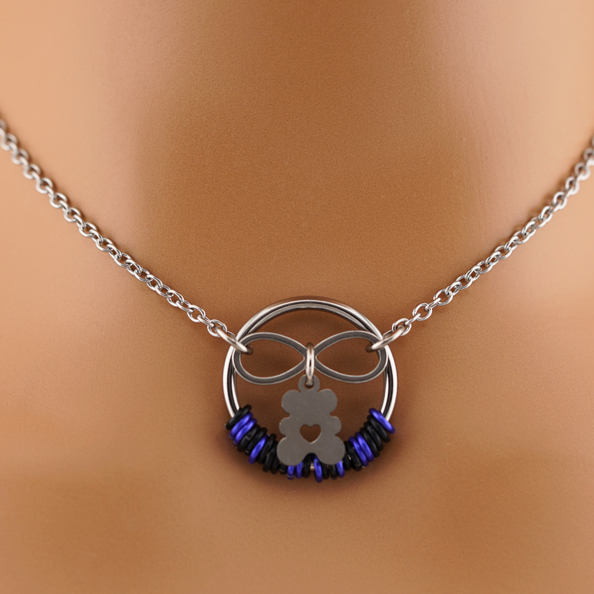 Infinity Morse Code with Heart Bear