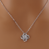 Infinity Knot Necklace with CZ Diamond