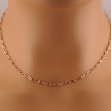 Rose Gold Layering Paperclip Necklace