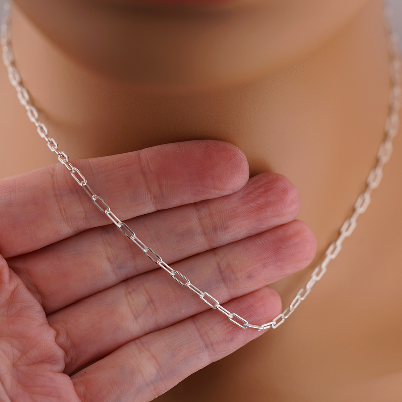 Sterling Silver Paperclip Chain