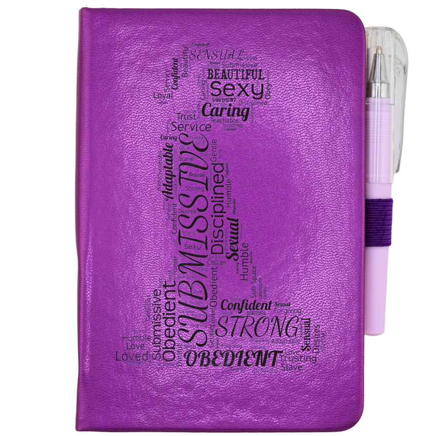 Submissive Word Art Mini Notebook - Color Choices