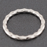 Sterling Silver Thin Hammered Band Ring