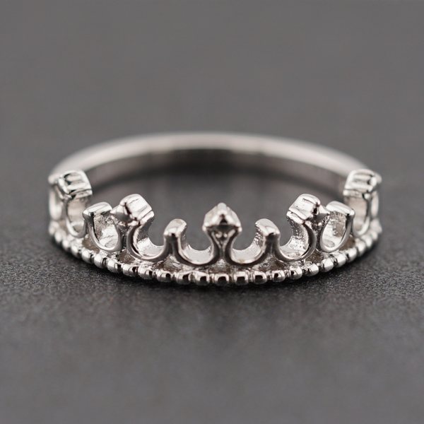 Sterling Silver Princess Tiara Ring