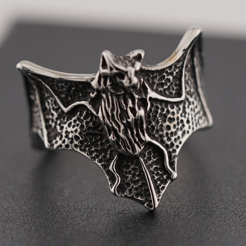 Stainless Steel Bat Ring Halloween Inspired