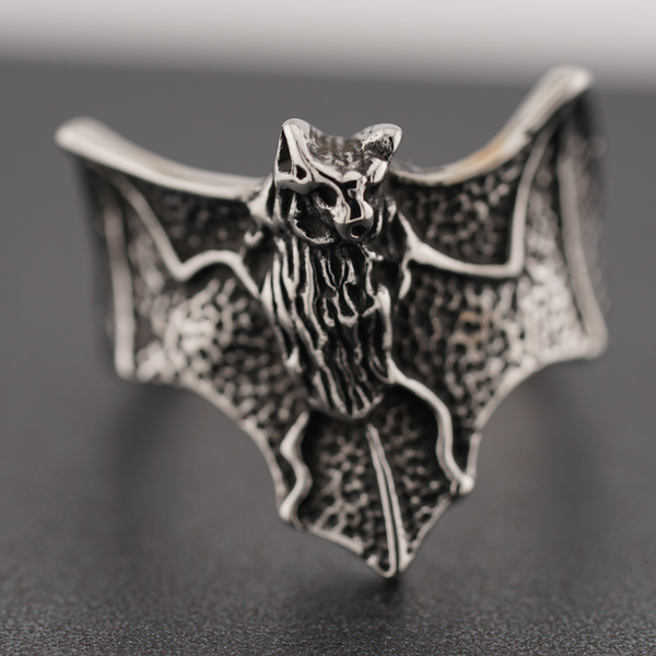 Stainless Steel Bat Ring Halloween Inspired