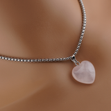 Limited Edition Day Collar Necklace – Rose Quartz Heart