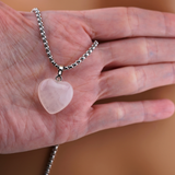 Limited Edition Day Collar Necklace – Rose Quartz Heart