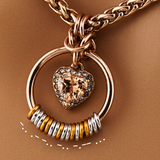 Citrine Heart Morse Code Collar