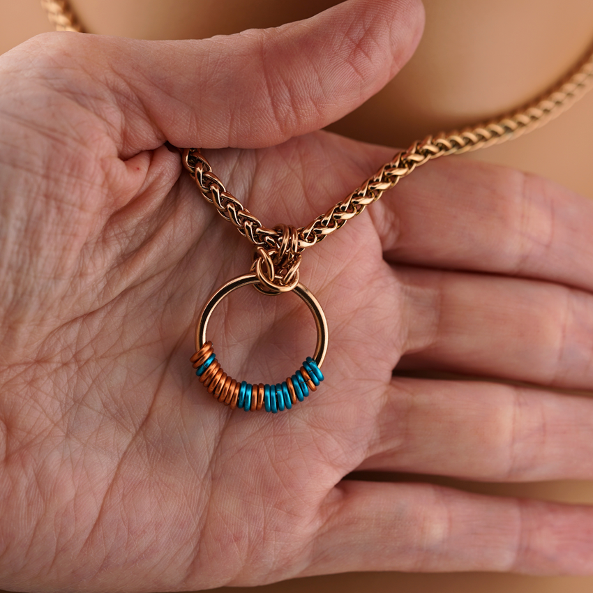 Rose Gold Morse Code Wheat Chain