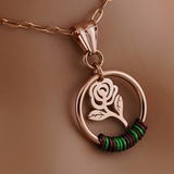 Rose Gold Morse Code w/ Rose